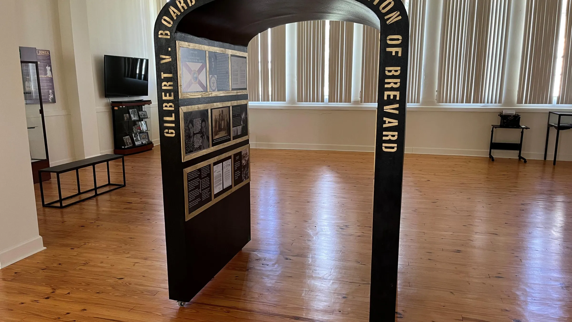 Side view Gilbert Exhibit at the Collins Museum